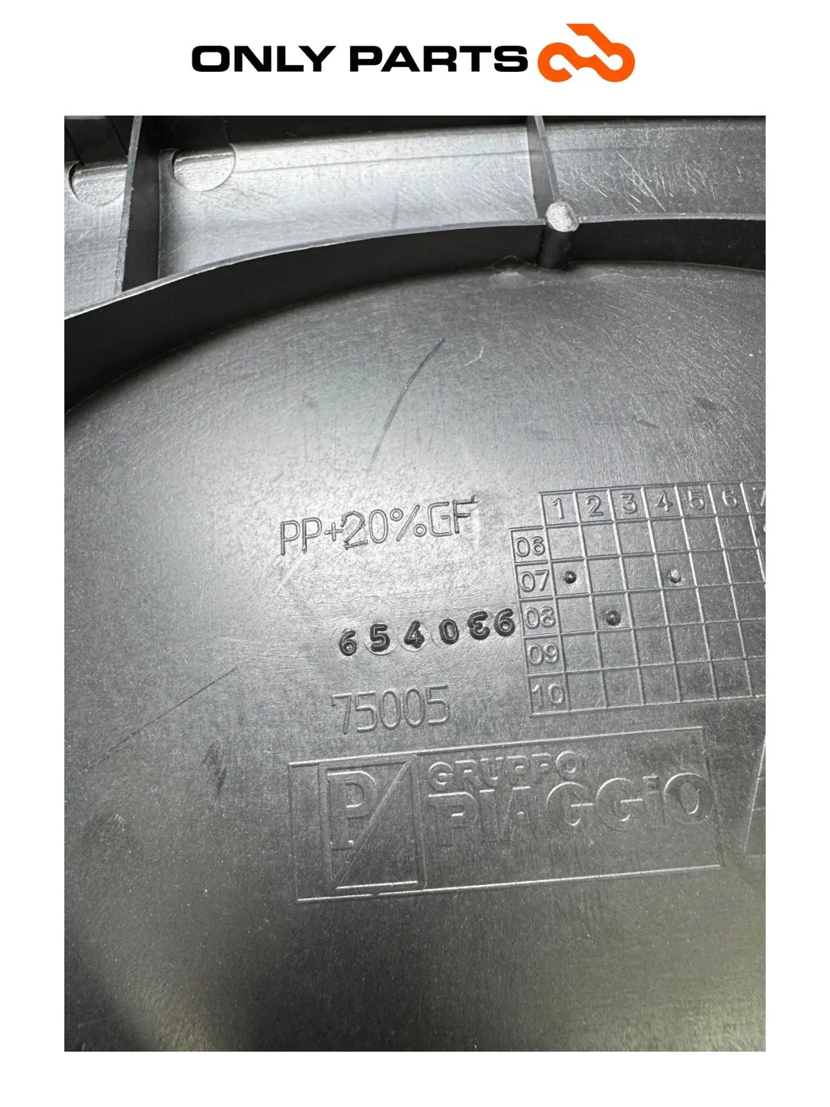 Carena interna baule posteriore Piaggio MP3 250cc 2009 Grigio usato — foto reale 9