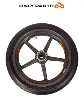 Cerchio anteriore KTM Super Duke 990cc 2006 Nero/Arancione usato — foto reale 1