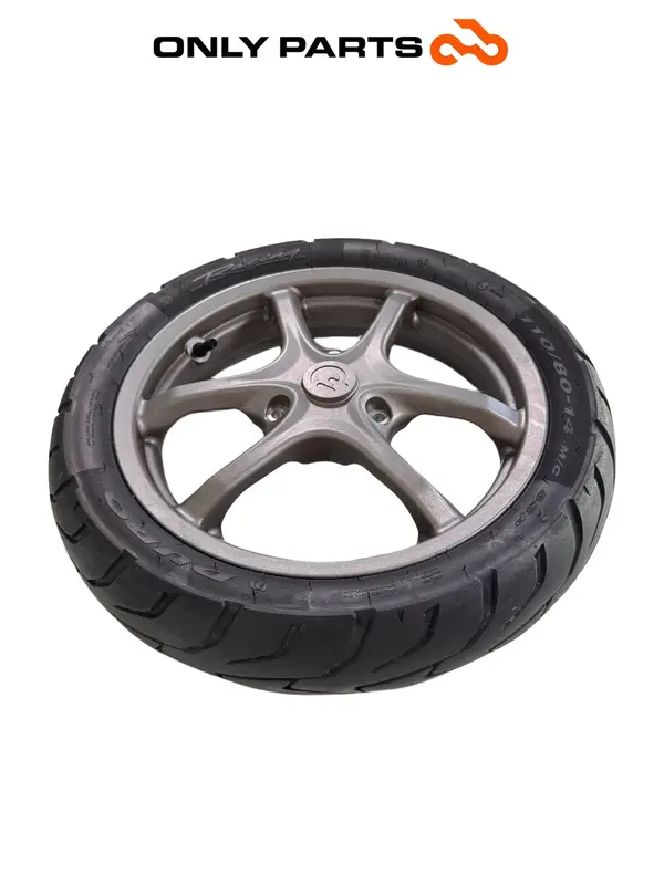 CERCHIO ANTERIORE RUOTA LEGA NERO 14" QUADRO 350S ANNO 2013 ORIGINALE SCOOTER — 4