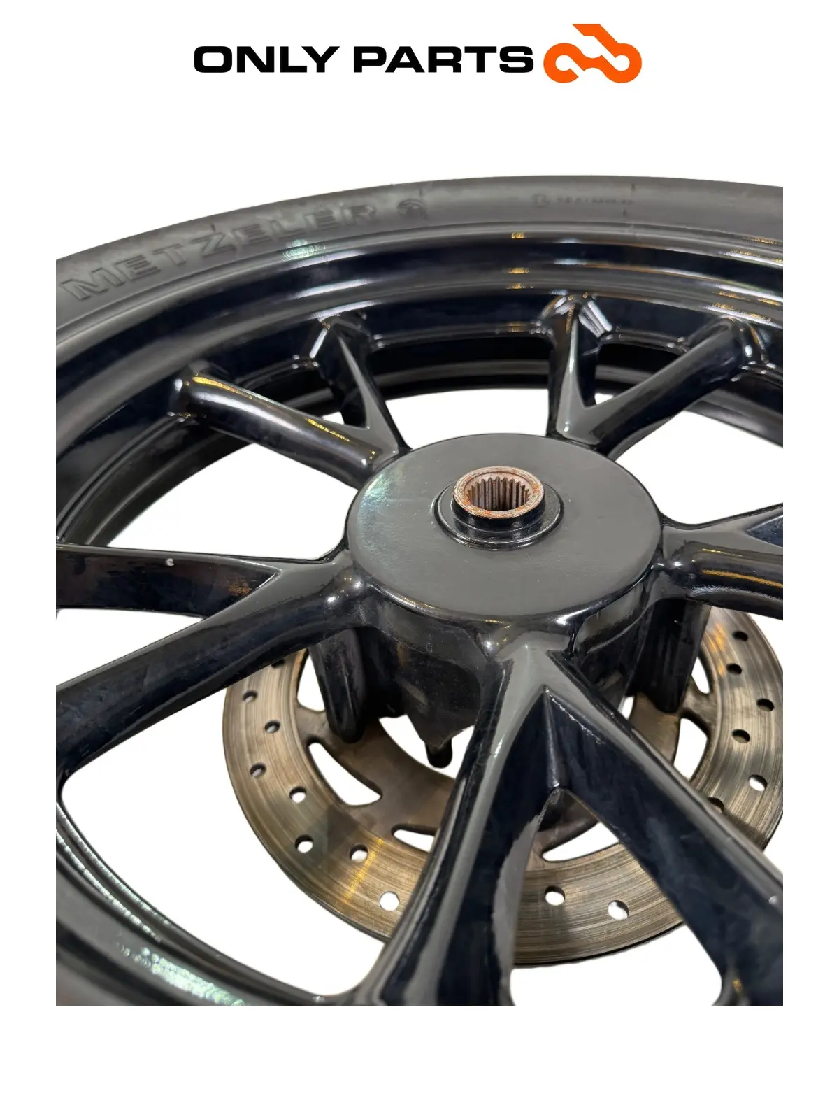 Cerchio posteriore completo disco abs Kymco People GTi 300cc 2014 Bianco usato — foto reale 11