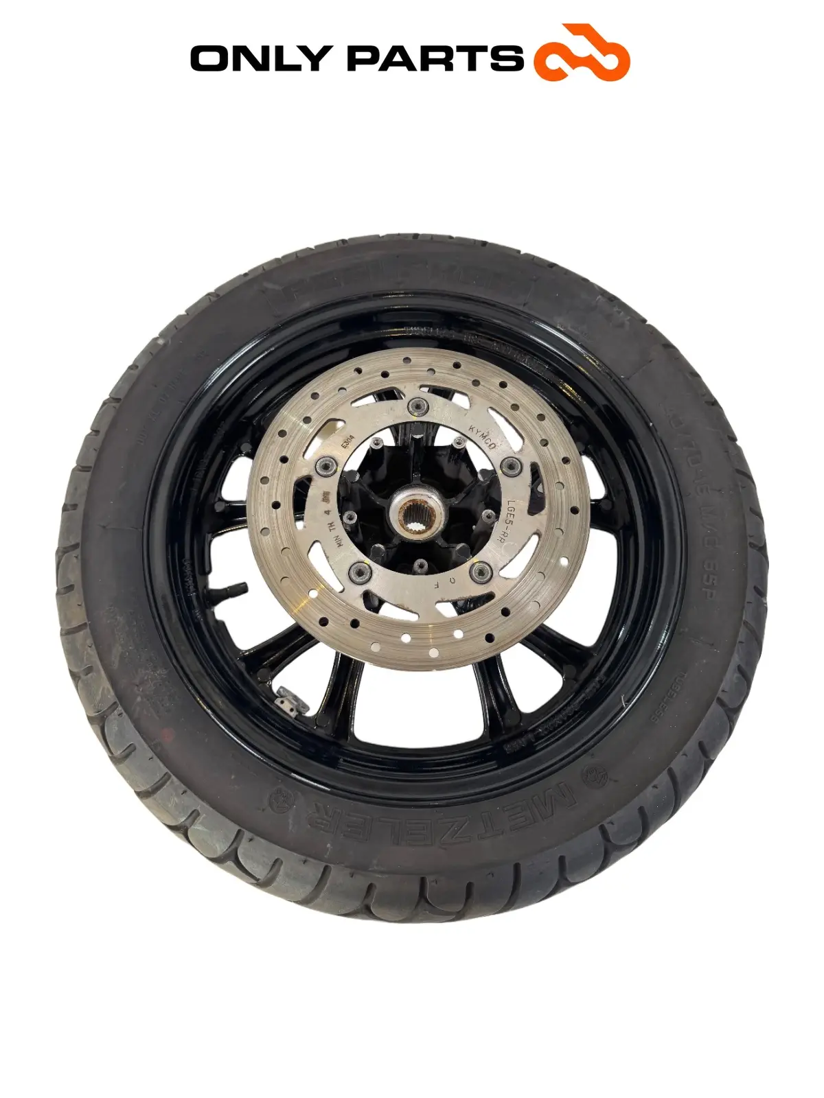 Cerchio posteriore completo disco abs Kymco People GTi 300cc 2014 Bianco usato — foto reale 7
