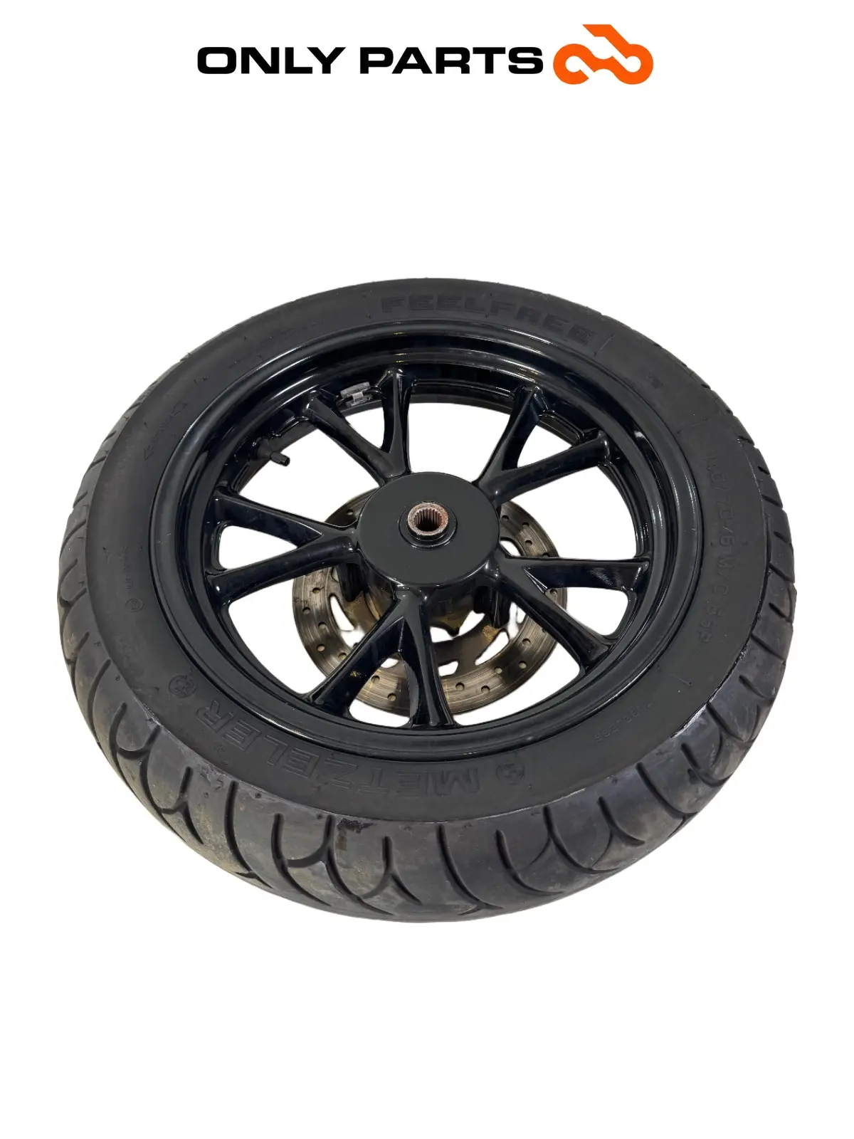 Cerchio posteriore completo disco abs Kymco People GTi 300cc 2014 Bianco usato — foto reale 9