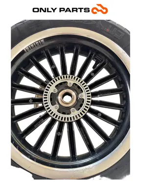 Cerchio posteriore completo disco abs Piaggio Beverly Police 300cc 2018 Nero usato — foto reale 10