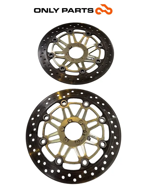 COPPIA DISCHI FRENO ANTERIORI 296MM HONDA VTR 1000 F 1999 / FRONT BRAKE ROTORS — 3