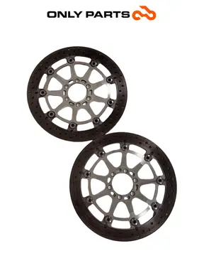 Coppia dischi freno anteriori KTM Super Duke 990cc 2006 Nero/Arancione usato — foto reale 4