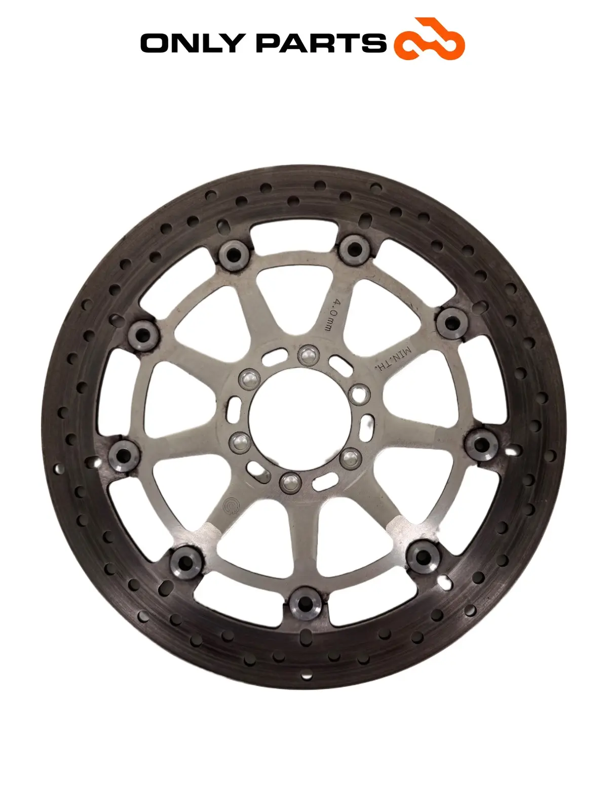 Coppia dischi freno anteriori KTM Super Duke 990cc 2006 Nero/Arancione usato — foto reale 7