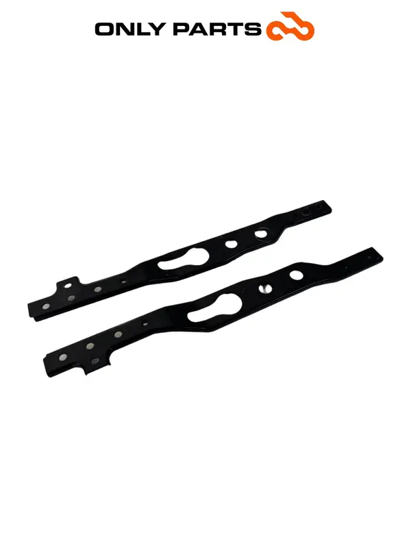 Coppia staffe supporto poggiapiedi in acciaio Kymco People GTi 300 2014 (pair of frame rails) — 4