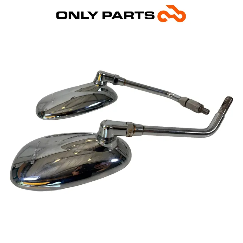 COPPIA SPECCHIETTI RETROVISORI CROMATI APRILIA SCARABEO 300 2010 / REAR MIRRORS