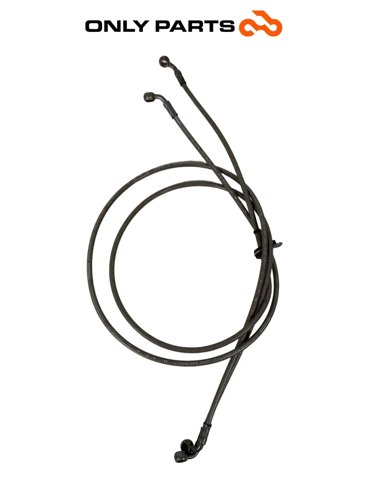 Coppia tubi freno anteriori in treccia Quadro 350 S 2013 Nero usato — foto reale 2