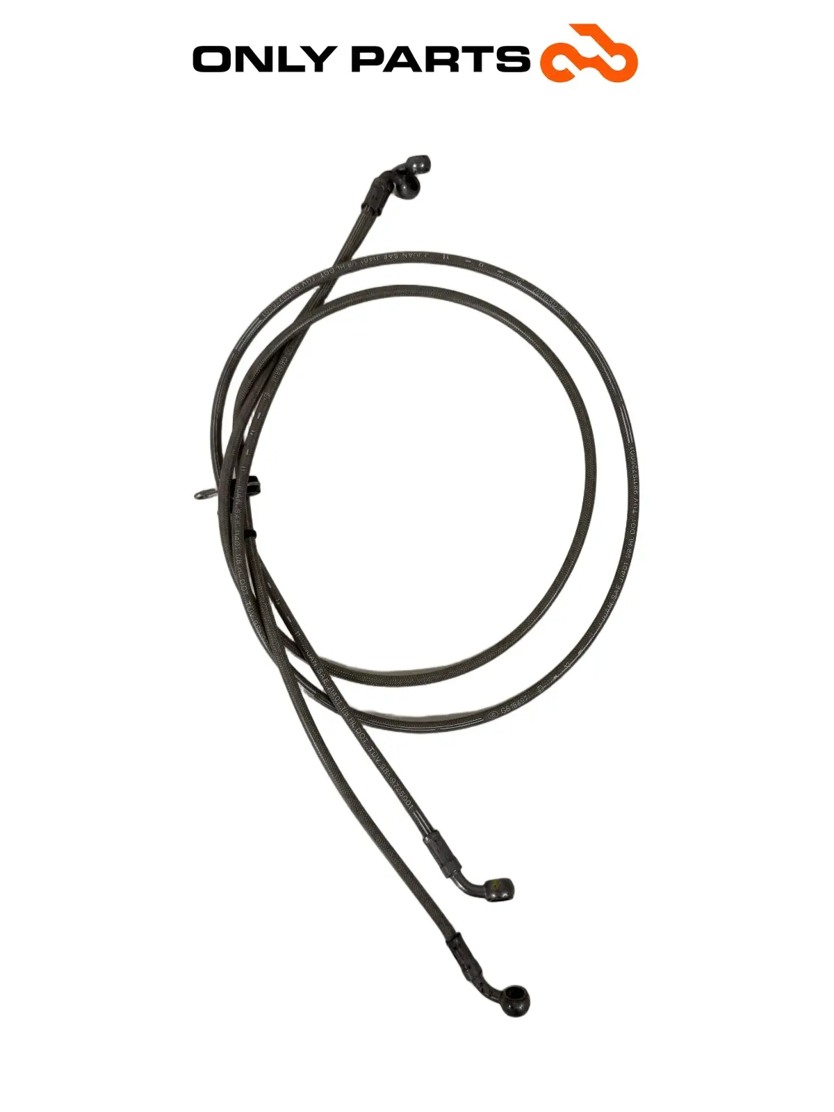 Coppia tubi freno anteriori in treccia Quadro 350 S 2013 Nero usato — foto reale 4