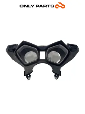 Cornice cruscotto cover strumentazione Yamaha X-max 125cc 2014 Grigio opaco usato — foto reale 3