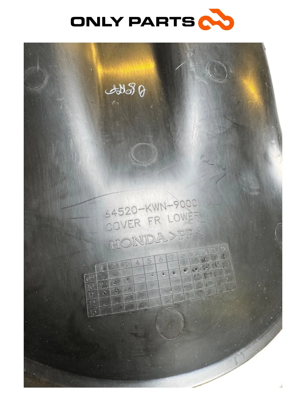 Cover anteriore inferiore Honda PCX 125cc 2011 Grigio usato — foto reale 11