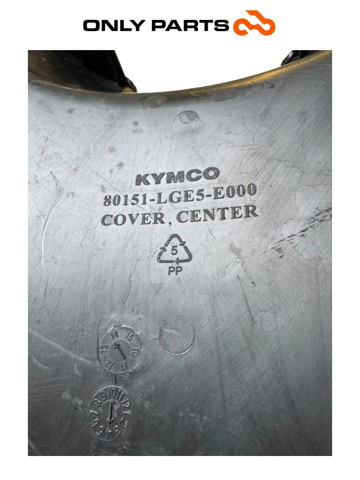 Cover centrale 80151-LGE5-E000 Kymco People GTi 300 2014 (center cover) Kymco People GTi 300cc 2014 Bianco usato — foto reale 10