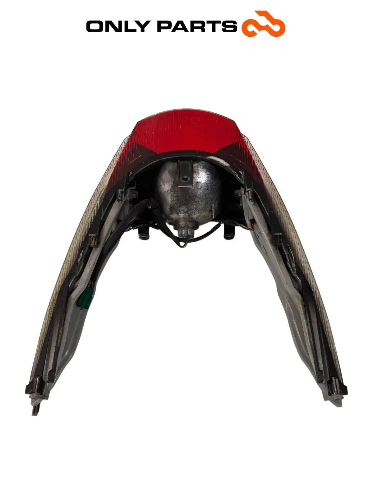 Fanale posteriore con frecce integrate, portalampada e cablaggio Kymco People GTi 300cc 2014 Bianco usato — foto reale 9
