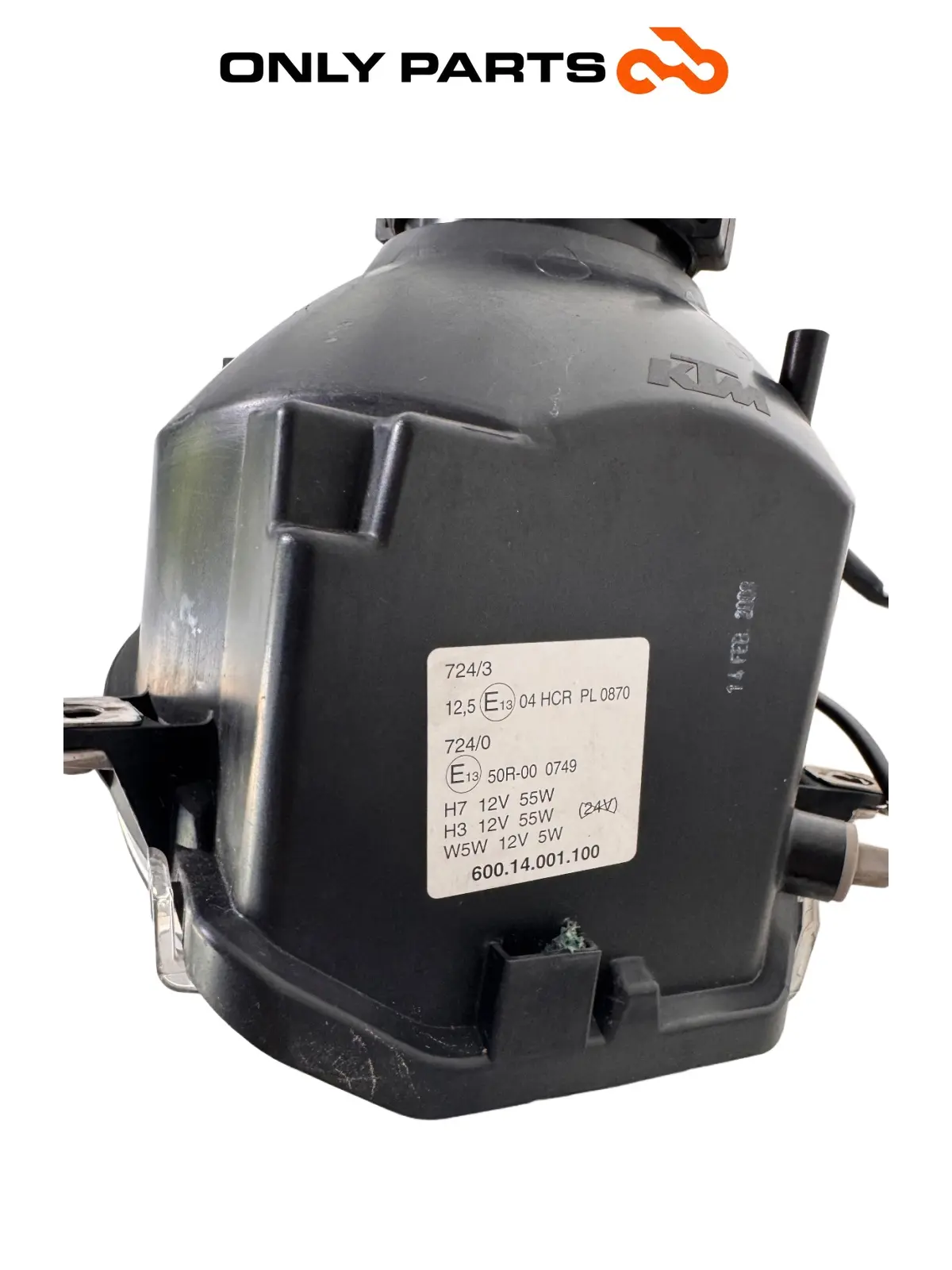 Faro anteriore KTM Super Duke 990cc 2006 Nero/Arancione usato — foto reale 9