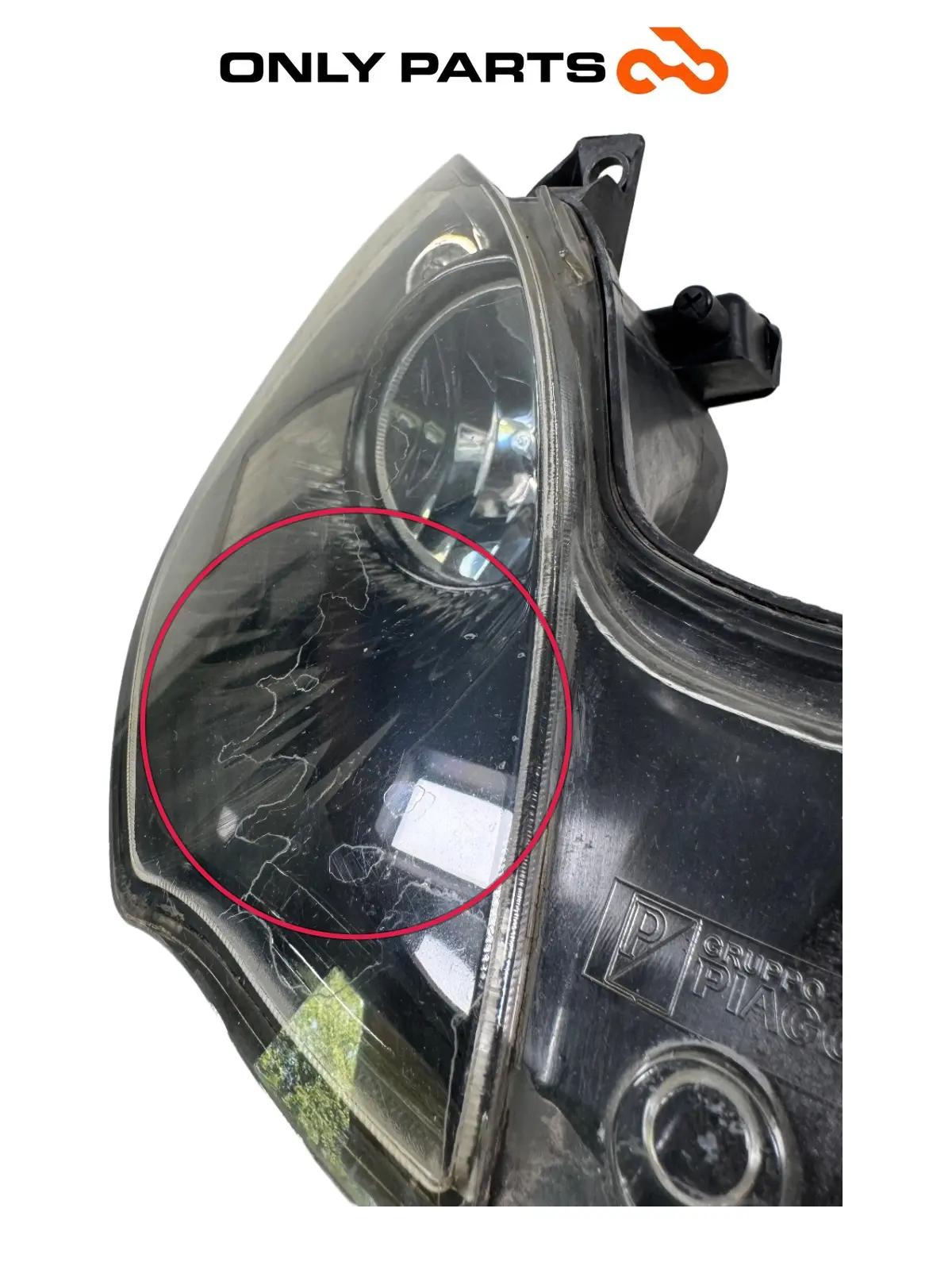 Faro anteriore Piaggio MP3 250cc 2009 Grigio usato — foto reale 2
