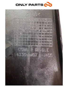 Fianchetto laterale DX / cover radiatore Honda CB 500 F 500cc 2014 Nero usato — foto reale 16