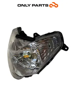 Gruppo ottico anteriore con lente trasparente, parabole e portalampada Kymco People GTi 300cc 2014 Bianco usato — foto reale 7