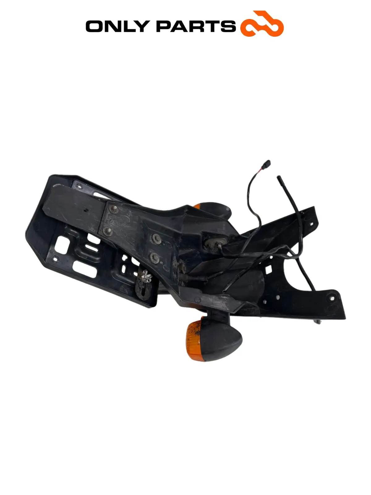 Portatarga + coppia frecce posteriori Kawasaki Z 750cc 2004 Nera usato — foto reale 12
