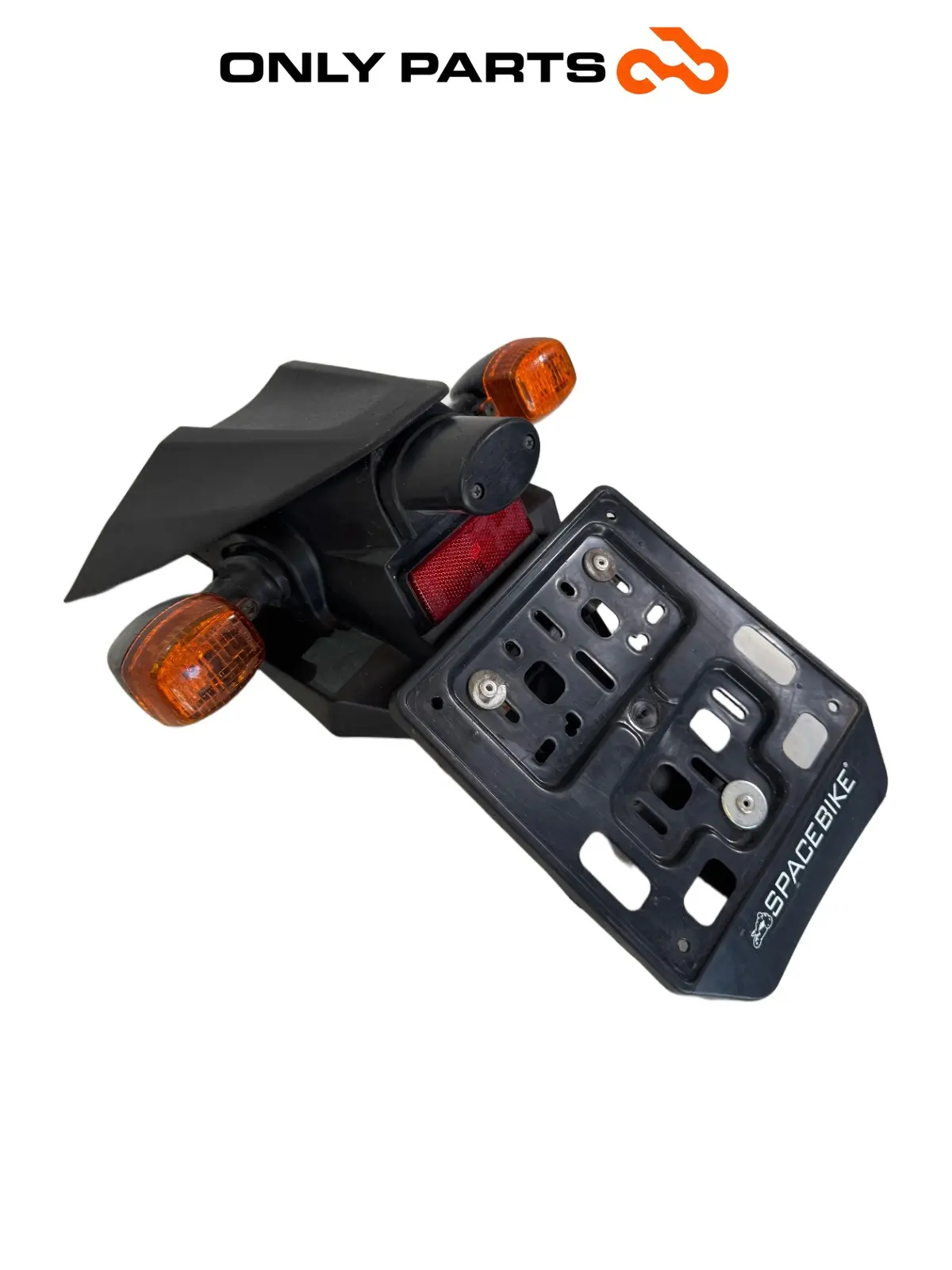 Portatarga + coppia frecce posteriori Kawasaki Z 750cc 2004 Nera usato — foto reale 7