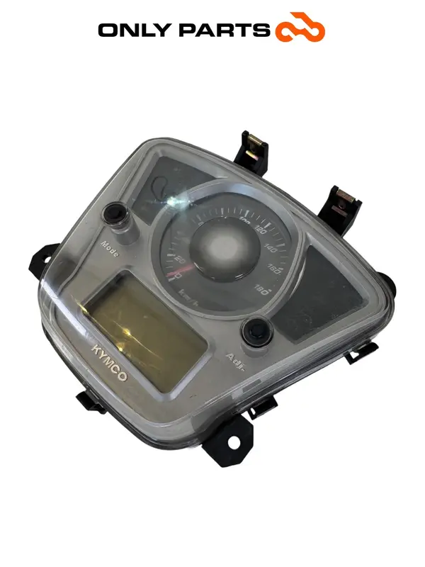 Quadro strumenti completo: tachimetro analogico, display LCD e spie