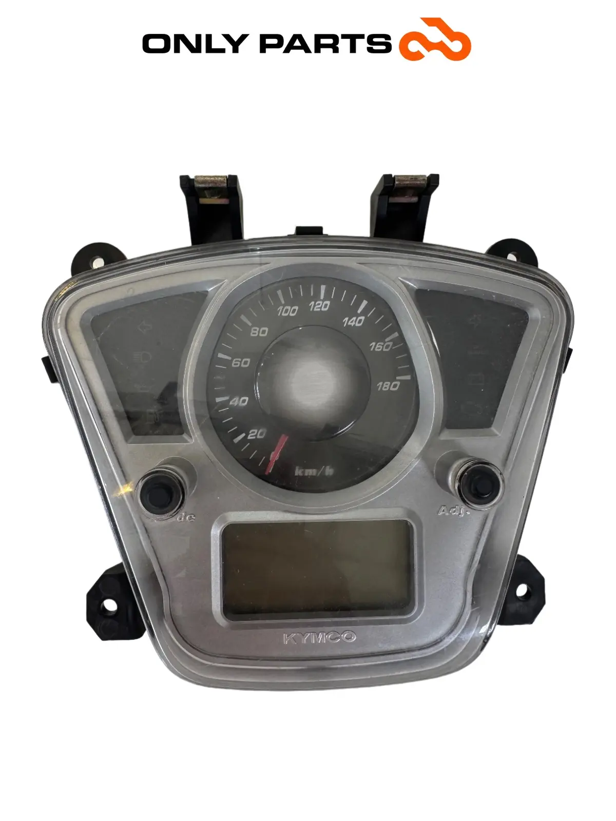 Quadro strumenti completo: tachimetro analogico, display LCD e spie Kymco People GTi 300cc 2014 Bianco usato — foto reale 11