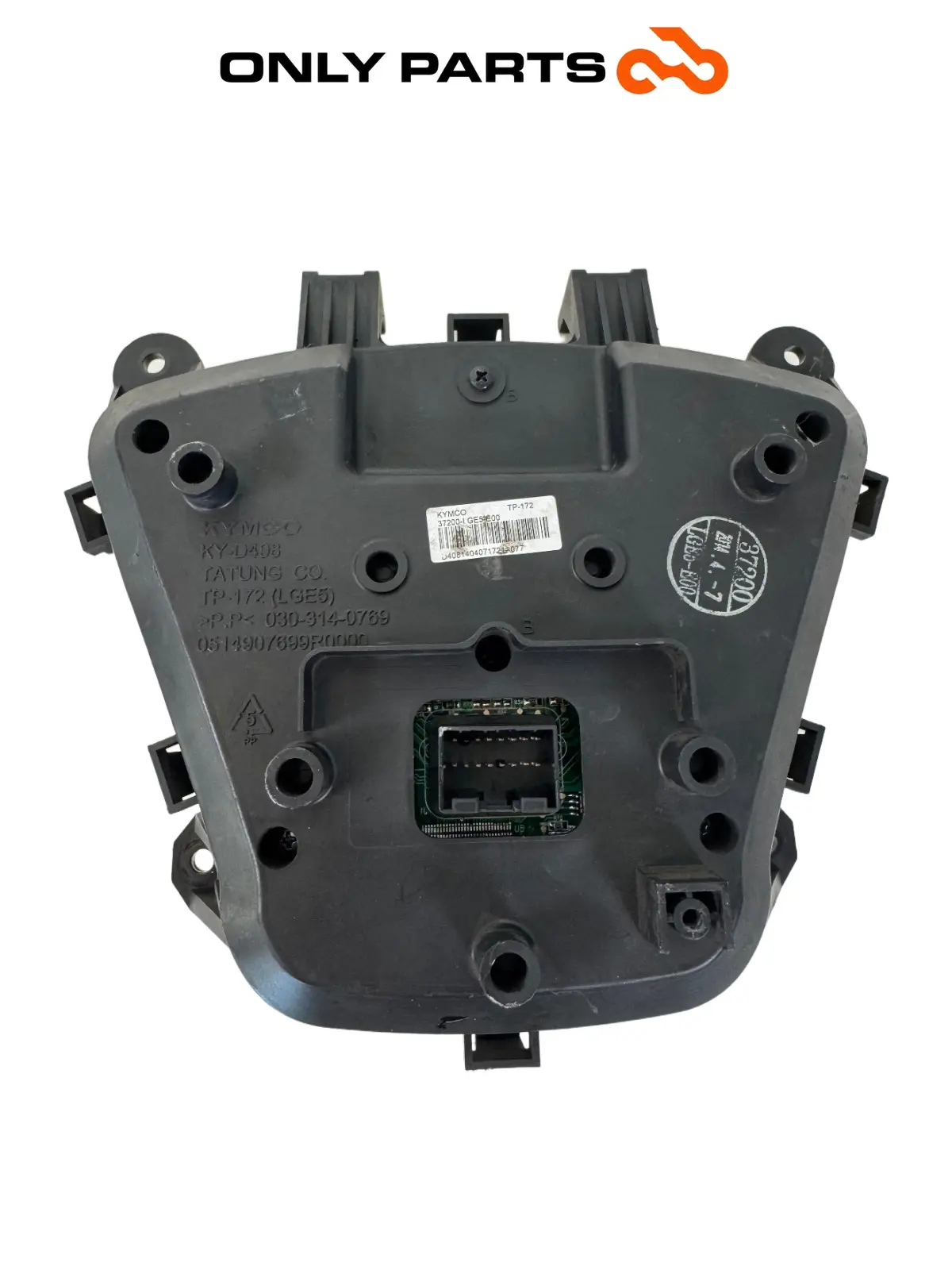 Quadro strumenti completo: tachimetro analogico, display LCD e spie Kymco People GTi 300cc 2014 Bianco usato — foto reale 12