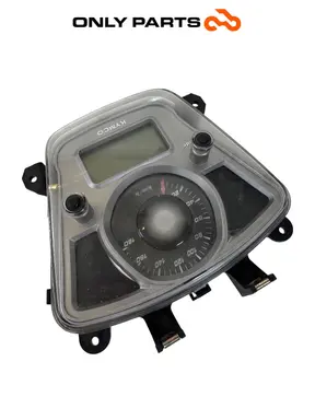 Quadro strumenti completo: tachimetro analogico, display LCD e spie Kymco People GTi 300cc 2014 Bianco usato — foto reale 4
