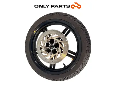 Ruota anteriore + disco Kymco Agility  125cc 2015 Nero usato — foto reale 1