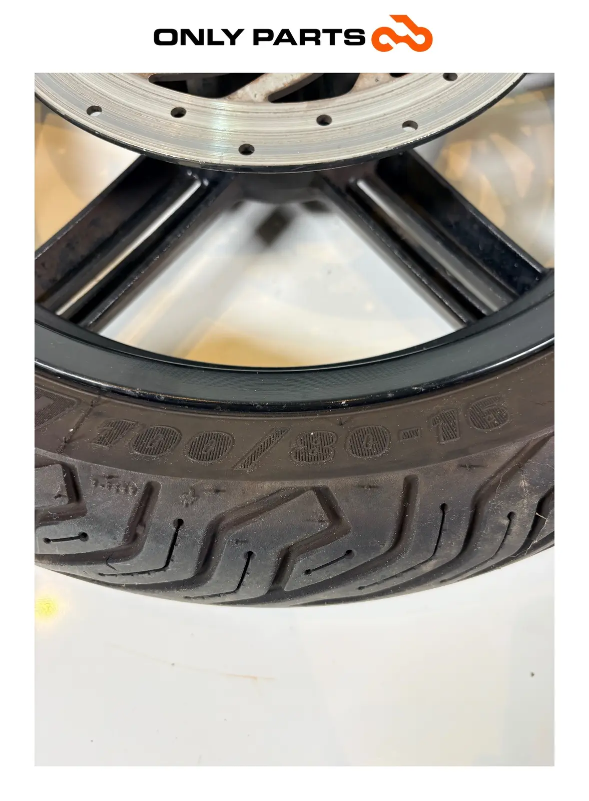Ruota anteriore + disco Kymco Agility  125cc 2015 Nero usato — foto reale 5