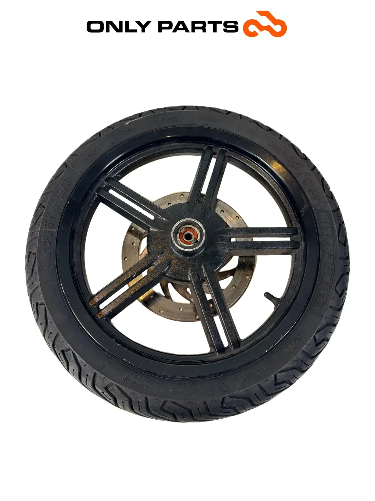 Ruota anteriore + disco Kymco Agility  125cc 2015 Nero usato — foto reale 6