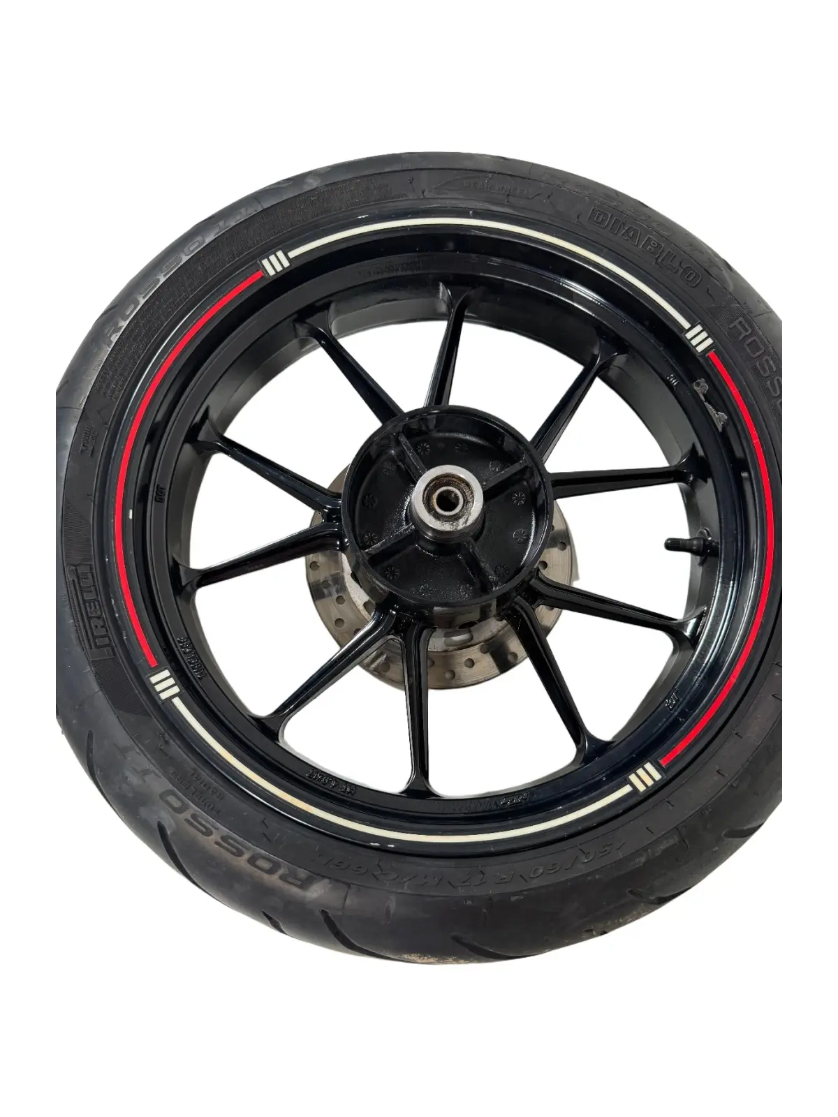 Ruota posteriore completa KTM Duke 200cc 2012 Arancione usato — foto reale 10