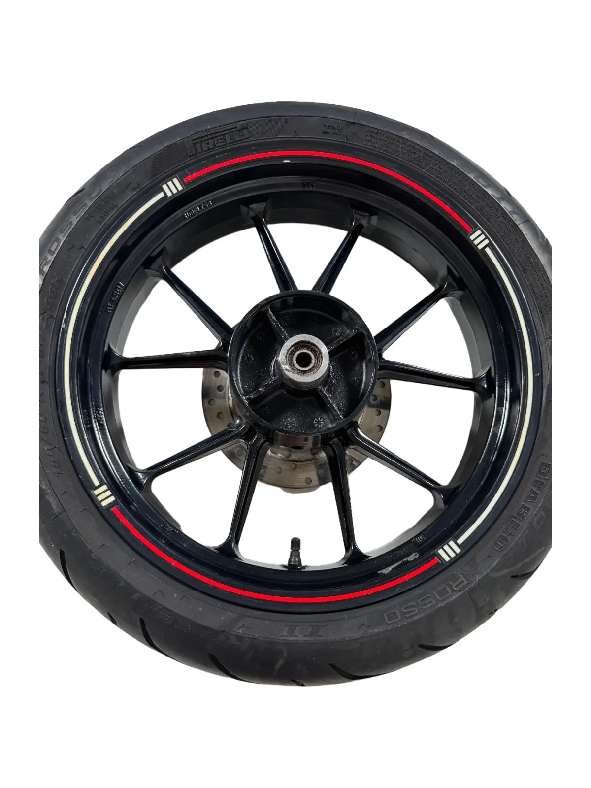 Ruota posteriore completa KTM Duke 200cc 2012 Arancione usato — foto reale 11