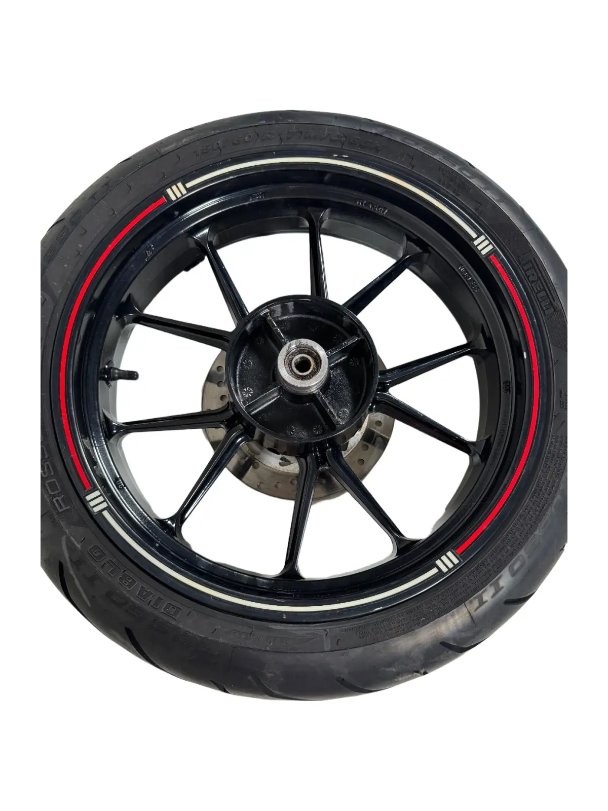 Ruota posteriore completa KTM Duke 200cc 2012 Arancione usato — foto reale 12