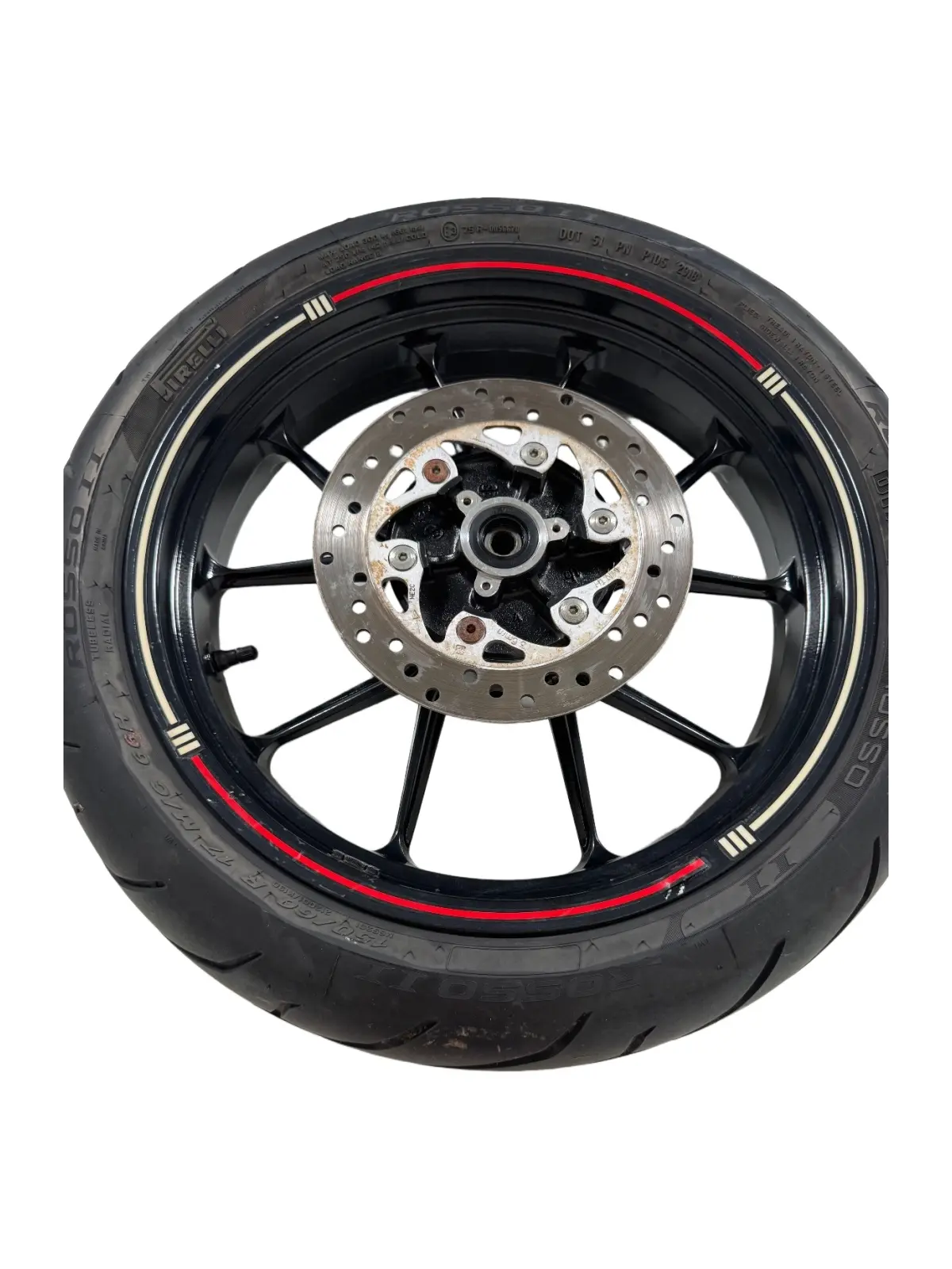 Ruota posteriore completa KTM Duke 200cc 2012 Arancione usato — foto reale 4