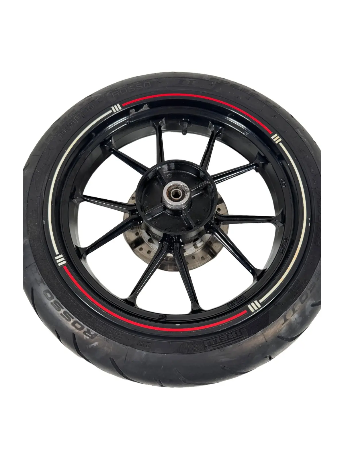 Ruota posteriore completa KTM Duke 200cc 2012 Arancione usato — foto reale 9