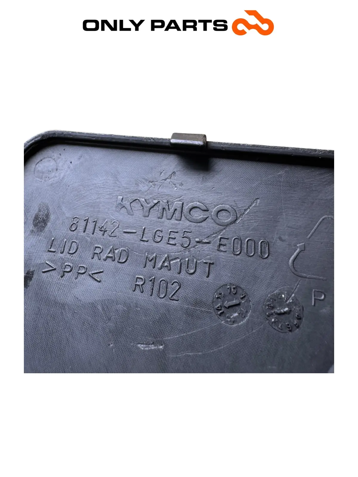 Sportello ispezione radiatore 81142-LGE5-E000 Kymco People GTi 300 2014 (radiator lid) Kymco People GTi 300cc 2014 Bianco usato — foto reale 7